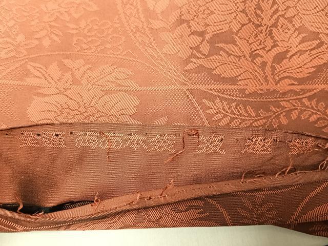 平和屋着物◎両面 全通柄 本袋帯 筑趣錦 草花丸文 正絹 逸品 CABJ6336yk