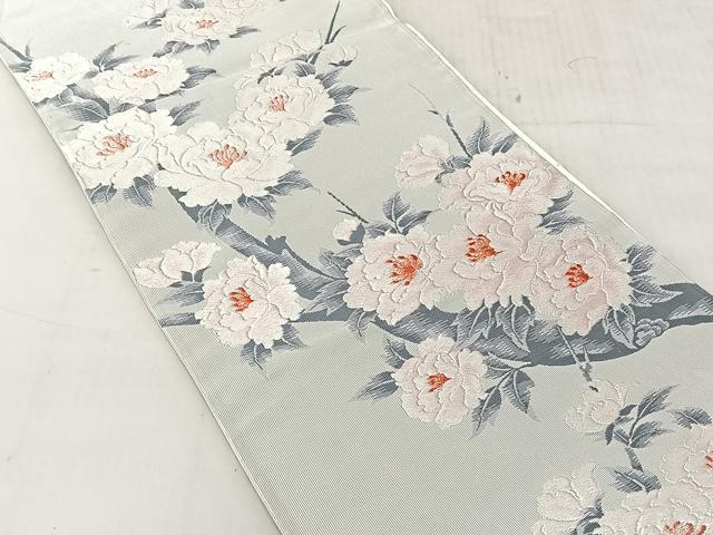 平和屋着物◎六通柄袋帯 つづれ錦 枝牡丹 正絹 逸品 CABJ6342yk