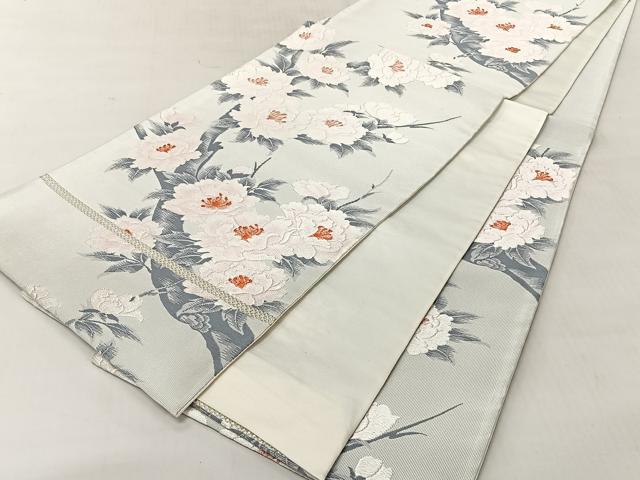 平和屋着物◎六通柄袋帯 つづれ錦 枝牡丹 正絹 逸品 CABJ6342yk