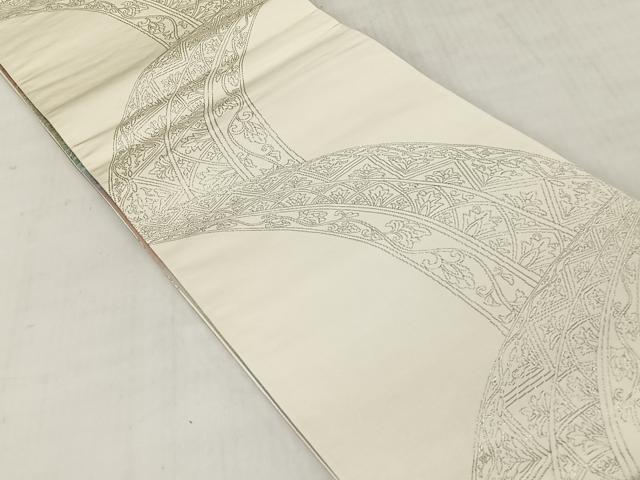 平和屋着物◎両面 六通柄袋帯 唐織 正倉院花文 九百錦 プラチナ箔 正絹 逸品 未使用 CABJ6370yk