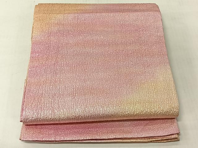 平和屋着物◎全通柄袋帯 ふくれ織 霞文 正絹 逸品 CABJ6375yk
