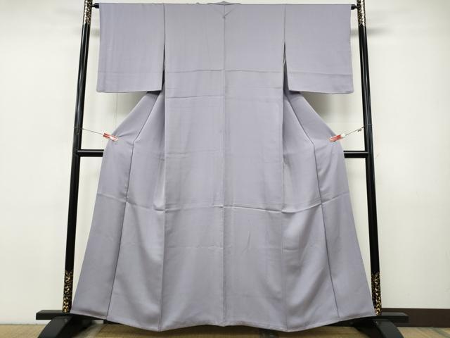 平和屋着物●上質な色無地 藤色 正絹 逸品 CABJ6401ut
