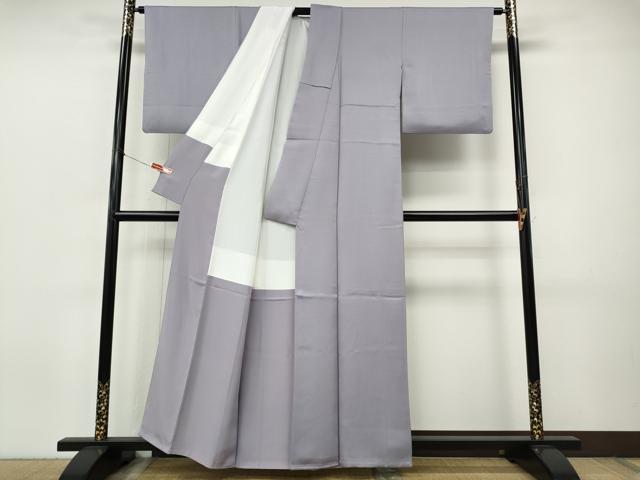 平和屋着物●上質な色無地 藤色 正絹 逸品 CABJ6401ut
