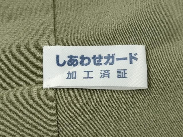平和屋着物●上質な色無地 灰汁色 正絹 逸品 未使用 CABJ6407ut