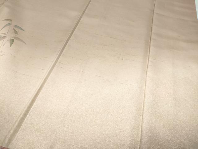 平和屋着物●訪問着 紬地 枝葉文 正絹 逸品 CABJ6415ut