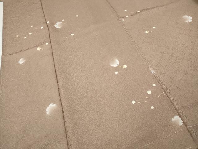 平和屋着物●京の名門 友禅 染の北川 小紋 雪輪箔散らし 金彩 反端付き 正絹 逸品 CABJ6419ut