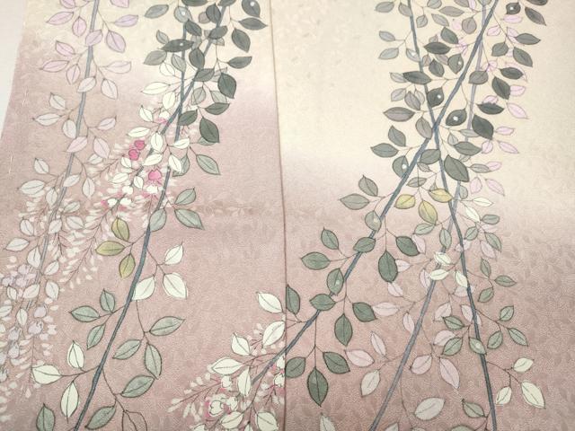 平和屋着物●訪問着 枝垂れ花文 暈し染め 仮絵羽 正絹 逸品 未使用 CABJ6439ut