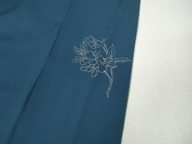 平和屋着物●訪問着 刺繍 枝花文 暈し染め 金彩 正絹 逸品 CABJ6449ut