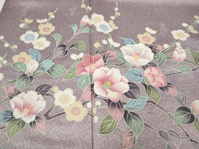 平和屋着物●訪問着 友禅 枝花文 たたき染め 正絹 逸品 未使用 CABJ6466ut