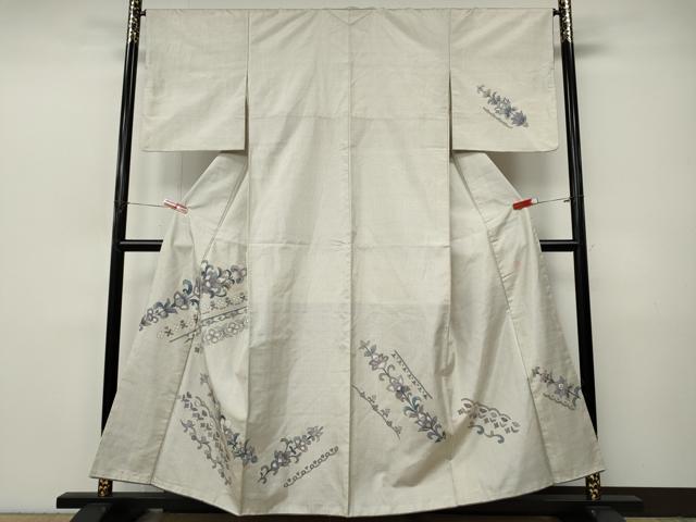 平和屋着物●訪問着 本場縞大島紬 作家物 吉祥花文 正絹 逸品 CABJ6470ut