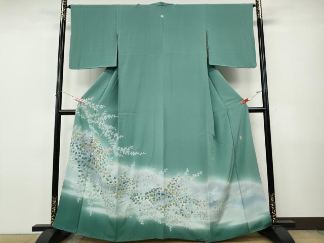 平和屋着物●訪問着 友禅 作家物 枝花文 暈し染め 正絹 逸品 CABJ6487ut