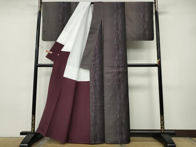 平和屋着物●本場大島紬 9マルキ 吉祥間道 正絹 逸品 CABJ6495ut