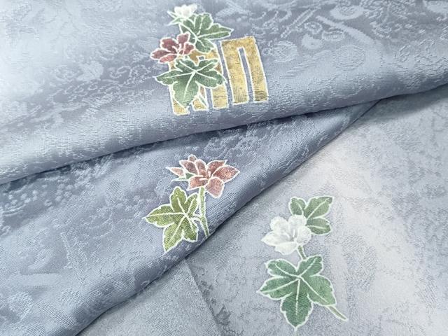 平和屋着物●伝統工芸作家 狩野嘉一郎 小紋 源氏香花文 暈し染め 正絹 逸品 未使用 CABJ6505ut
