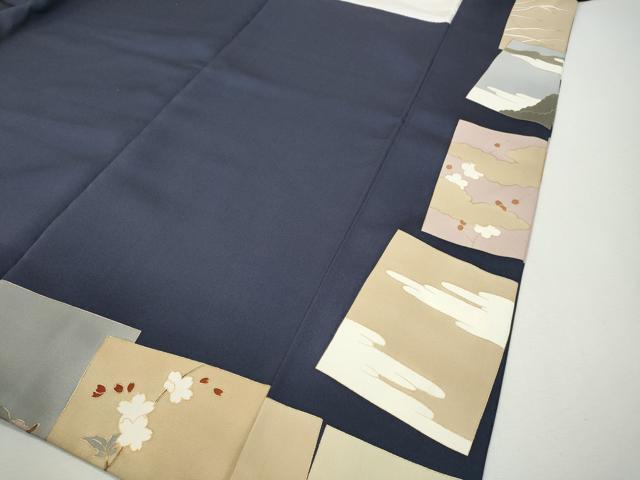 平和屋着物●訪問着 駒刺繍 色紙重ね風景草花文 暈し染め 金彩 正絹 逸品 CABJ6509ut