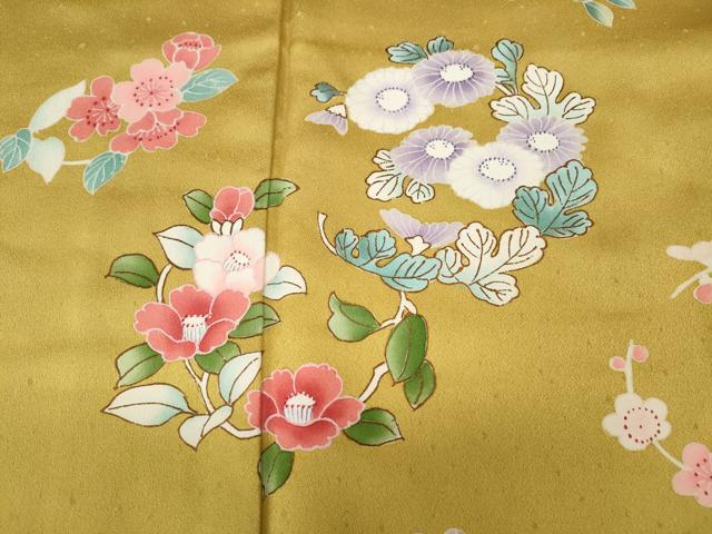 平和屋着物●訪問着 草花丸文 正絹 逸品 CABJ6510ut
