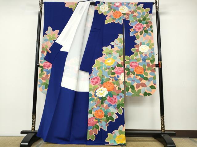 平和屋着物●豪華振袖 友禅 作家物 枝花文 正絹 逸品 CABJ6519ut