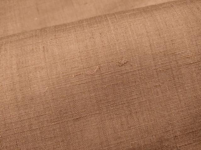 平和屋着物●結城紬 色無地 遠州茶色 正絹 逸品 CABJ6523ut