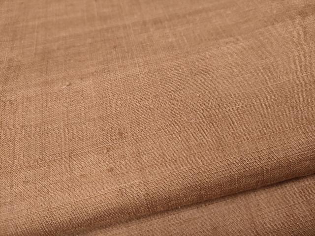 平和屋着物●結城紬 色無地 遠州茶色 正絹 逸品 CABJ6523ut