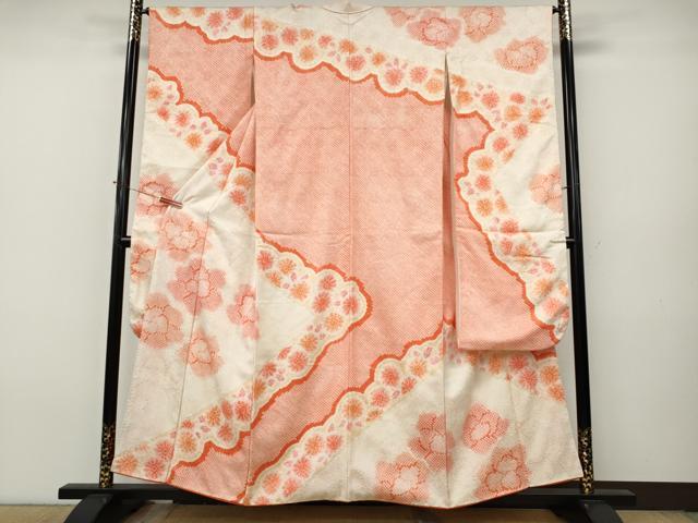 平和屋着物●豪華振袖 総絞り 菱花文 正絹 逸品 CABJ6525ut