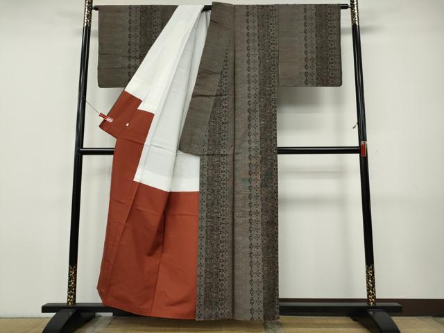 平和屋着物●本場大島紬 吉祥花間道 正絹 逸品 CABJ6526ut