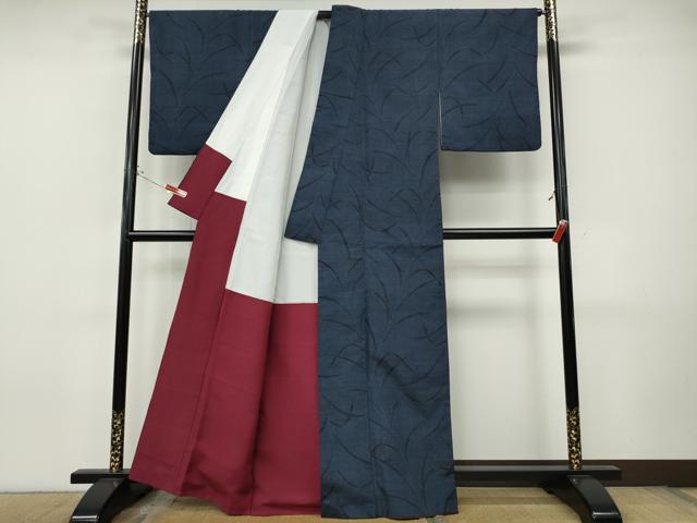 平和屋着物●結城紬 草木文 正絹 逸品 CABJ6527ut