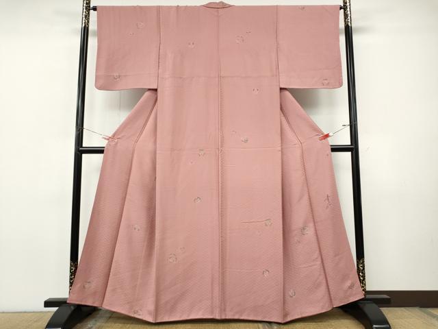 平和屋着物●友禅作家の巨匠 浅井青仁 小紋 花丸文 金彩 正絹 逸品 CABJ6530ut
