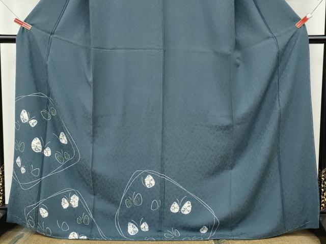 平和屋着物●訪問着 絞り 舞蝶文 金彩 正絹 逸品 未使用 CABJ6556ut