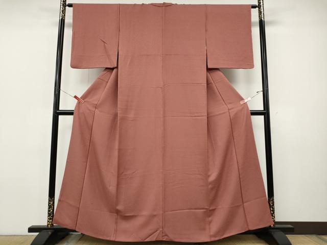 平和屋着物●上質な色無地 紋意匠 薄紅色 正絹 逸品 CABJ6558ut