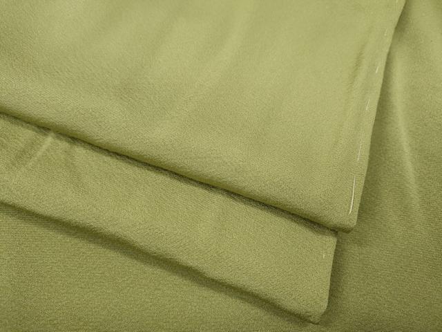 平和屋着物●上質な色無地 抹茶色 正絹 逸品 未使用 CABJ6570ut
