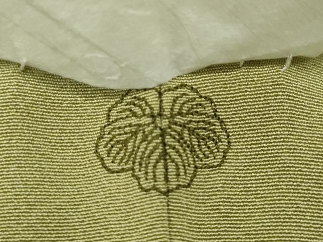 平和屋着物●上質な色無地 抹茶色 正絹 逸品 未使用 CABJ6570ut