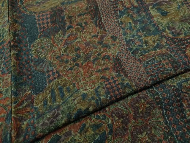 平和屋着物●上質な小紋 陶器更紗花鳥文 鈴乃屋扱い 正絹 逸品 CABJ6572ut