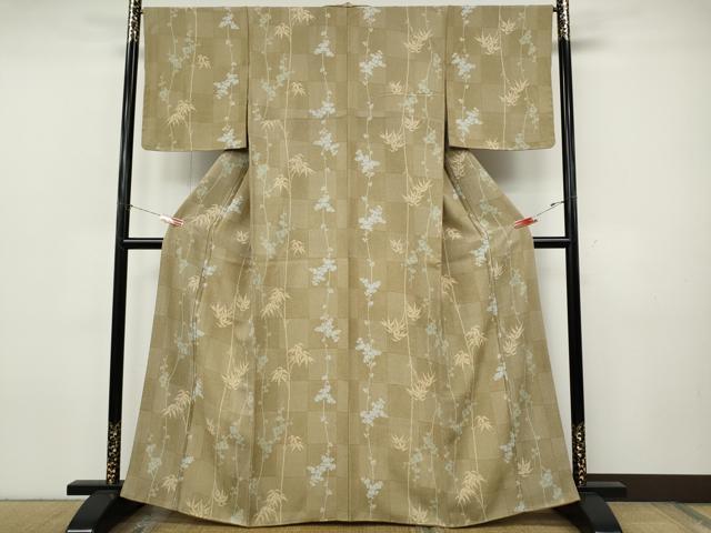 平和屋着物●上質な小紋 笹花文 正絹 逸品 CABJ6573ut