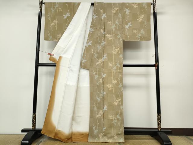 平和屋着物●上質な小紋 笹花文 正絹 逸品 CABJ6573ut