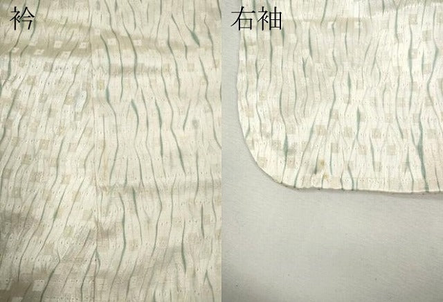 平和屋着物●訪問着 杢目絞り 流水草花文 金銀彩 正絹 逸品 CABJ6575ut