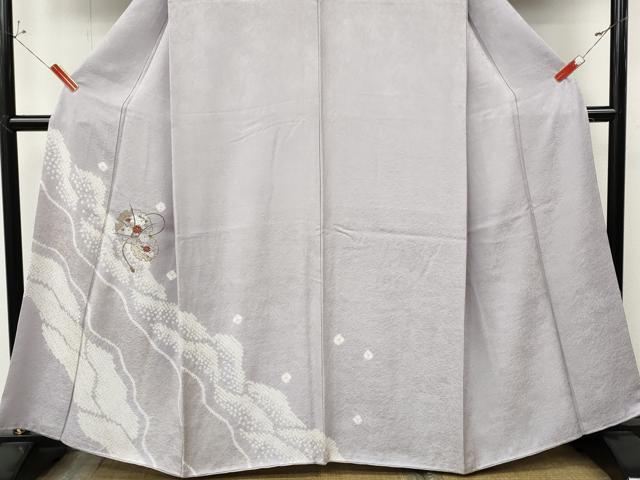 平和屋着物●中国三大刺繍 スワトウ刺繍 訪問着 絞り 刺繍 雪輪花文 金彩 三越扱い 正絹 逸品 CABJ6581ut