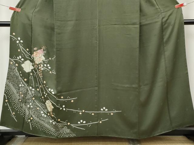 平和屋着物●中国三大刺繍 スワトウ刺繍 訪問着 辻が花 絞り 銀彩 正絹 逸品 CABJ6585ut