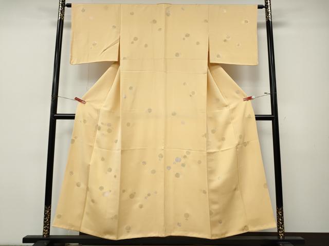 平和屋着物●上質な小紋 丸文 銀彩 正絹 逸品 CABJ6587ut