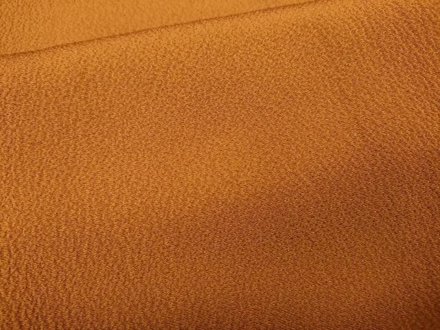 平和屋着物●上質な色無地 黄茶色 正絹 逸品 CABJ6591ut