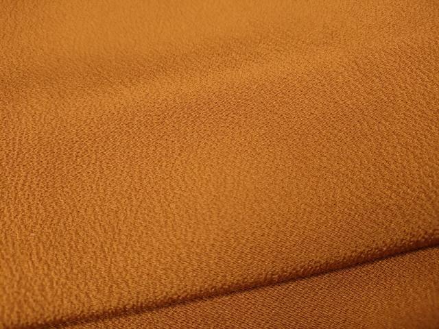 平和屋着物●上質な色無地 黄茶色 正絹 逸品 CABJ6591ut