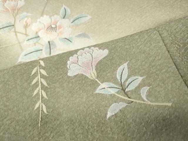 平和屋着物●訪問着 総刺繍 枝花文 暈し染め 正絹 逸品 CABJ6597ut