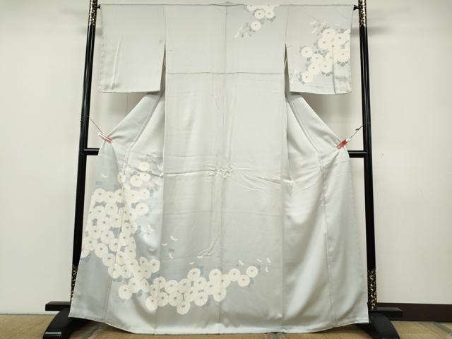 平和屋着物●訪問着 舞菊文 正絹 逸品 CABJ6598ut