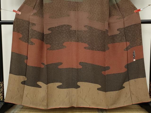 平和屋着物●東京染伝統工芸士 金田昇 訪問着 エ霞花文 正絹 逸品 CABJ6600ut