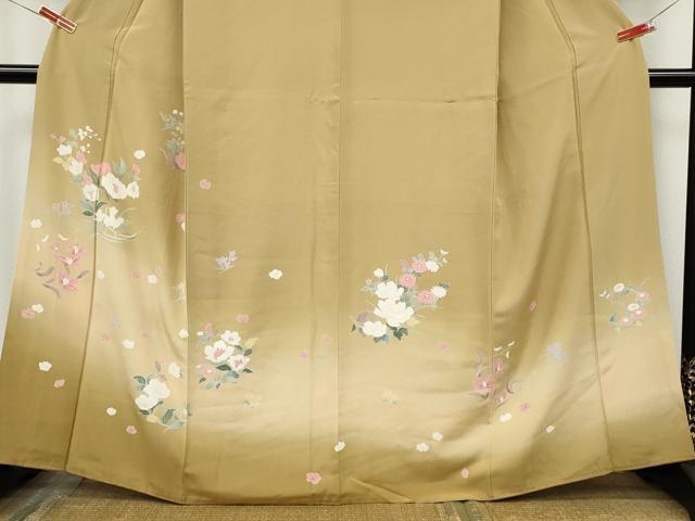 平和屋着物●訪問着 舞花文 暈し染め ますいわ屋扱い 正絹 逸品 CABJ6614ut