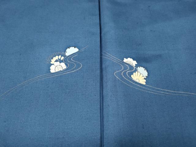 平和屋着物●訪問着 本場大島紬 流水雪輪花文 正絹 逸品 CABJ6619ut