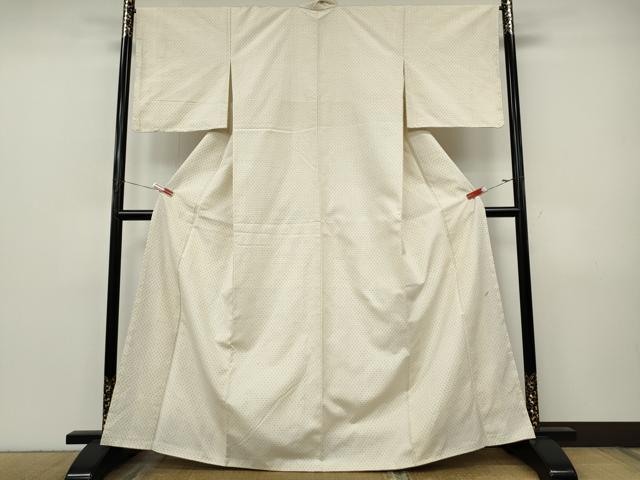 平和屋着物●上質な紬 十字絣 正絹 逸品 CABJ6624ut
