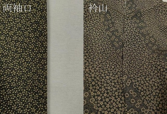 平和屋着物●上質な小紋 斜線花文 正絹 逸品 CABJ6629ut