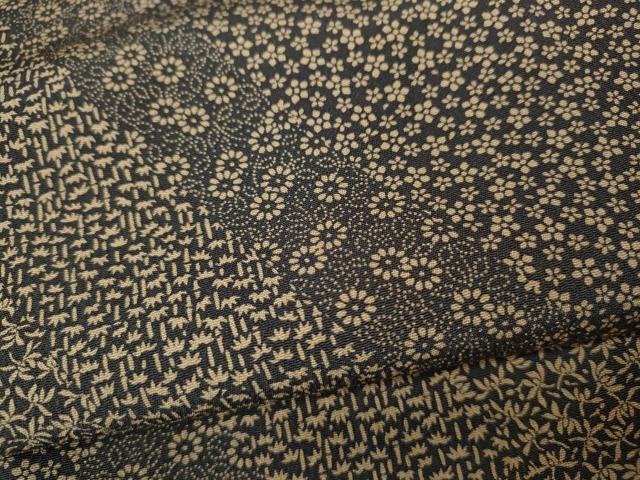平和屋着物●上質な小紋 斜線花文 正絹 逸品 CABJ6629ut