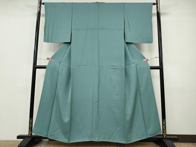 平和屋着物●上質な色無地 水浅葱色 正絹 逸品 CABJ6651ut