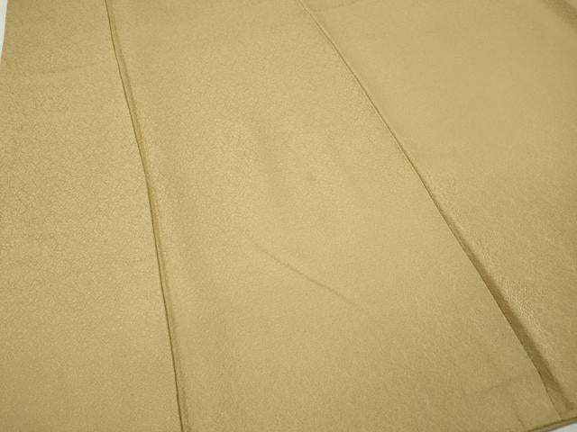 平和屋着物●上質な色無地 紋意匠 飴色 正絹 逸品 CABJ6652ut