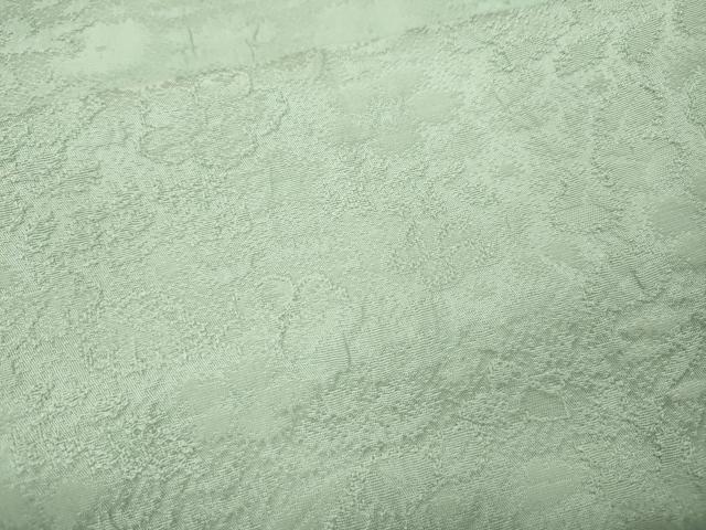 平和屋着物●上質な色無地 辻が花地紋 白緑色 さが美扱い 正絹 逸品 CABJ6653ut